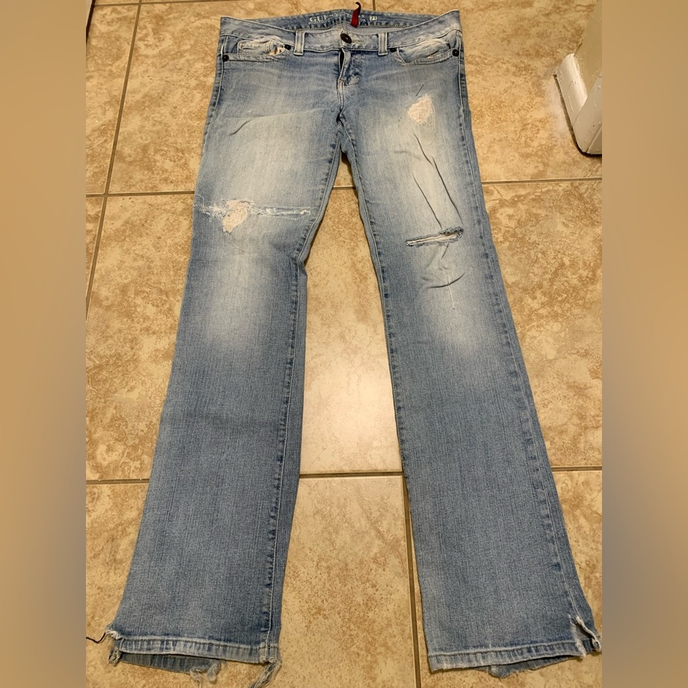 Guess Light Blue Distressed Jeans